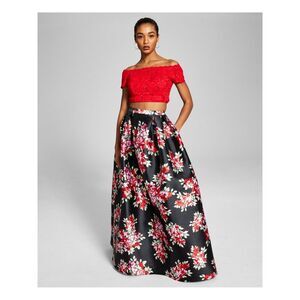 B DARLIN Womens Black Lined Short Sleeve Fit + Flare Dress Juniors 9\10